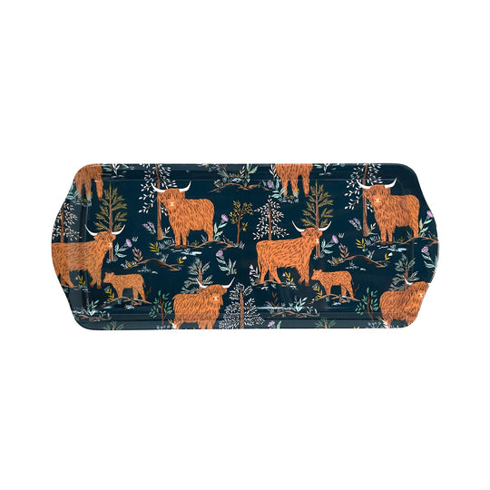 Connie the Cow Small Serving Tray in Navy