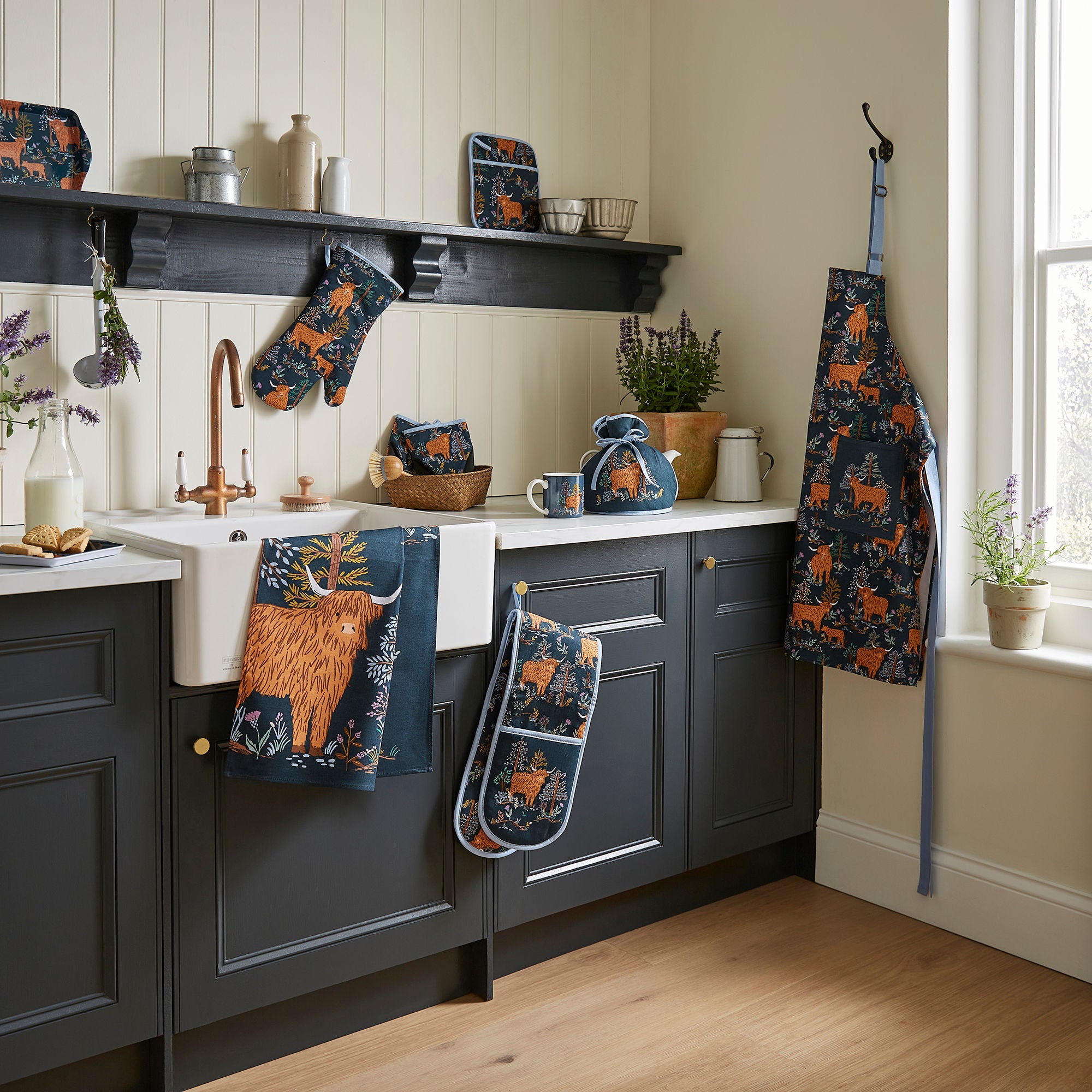 Ulster Weavers Connie the Cow Tray - Scatter One Size in Navy - Tray - Ulster Weavers