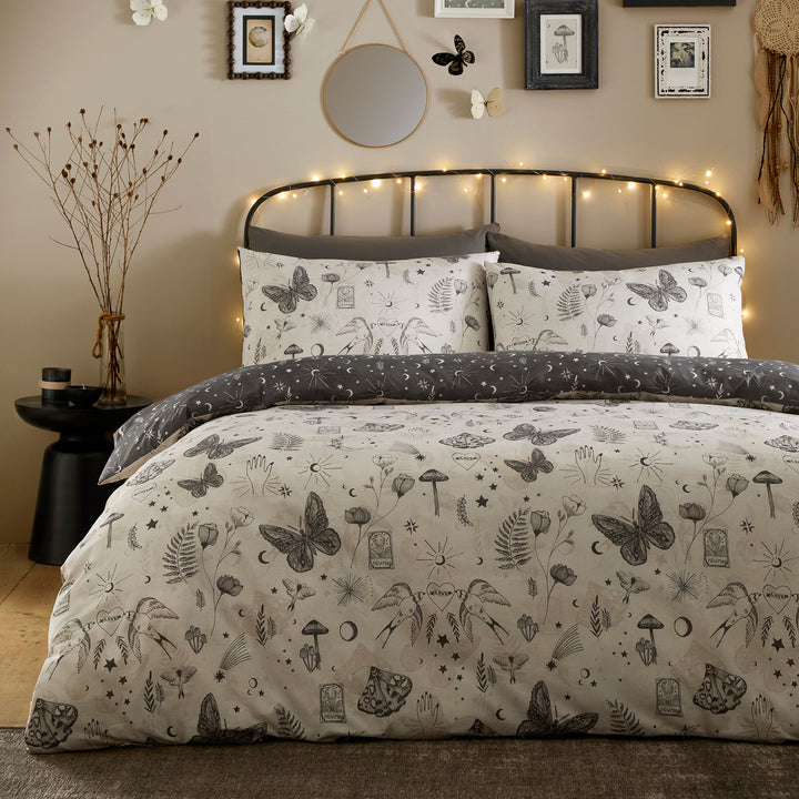 Celeste Duvet Cover Set in Grey - Duvet Cover Set - Fusion