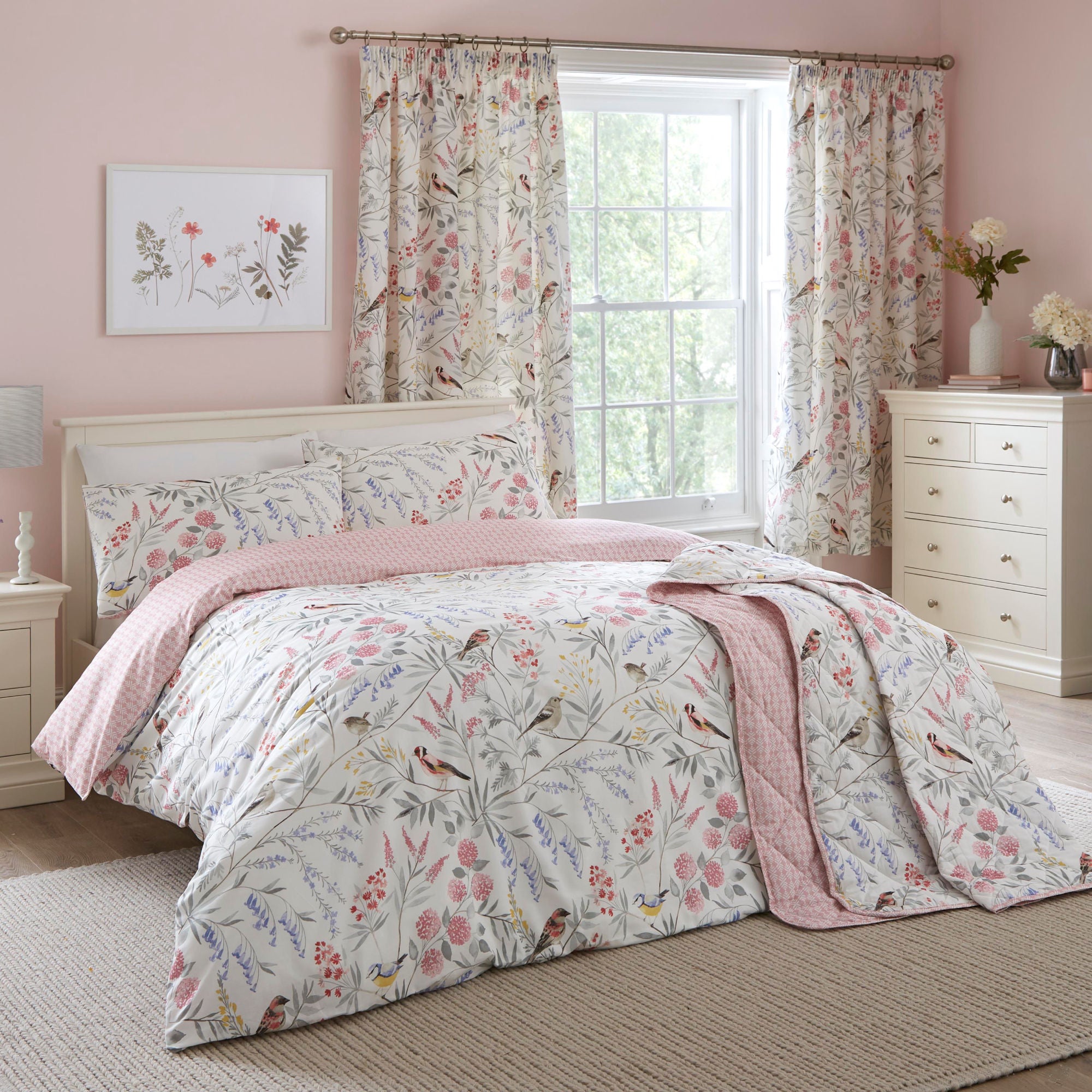 Caraway Duvet Cover Set by Dreams & Drapes Design in Pink - Duvet Cover Set - Dreams & Drapes Design