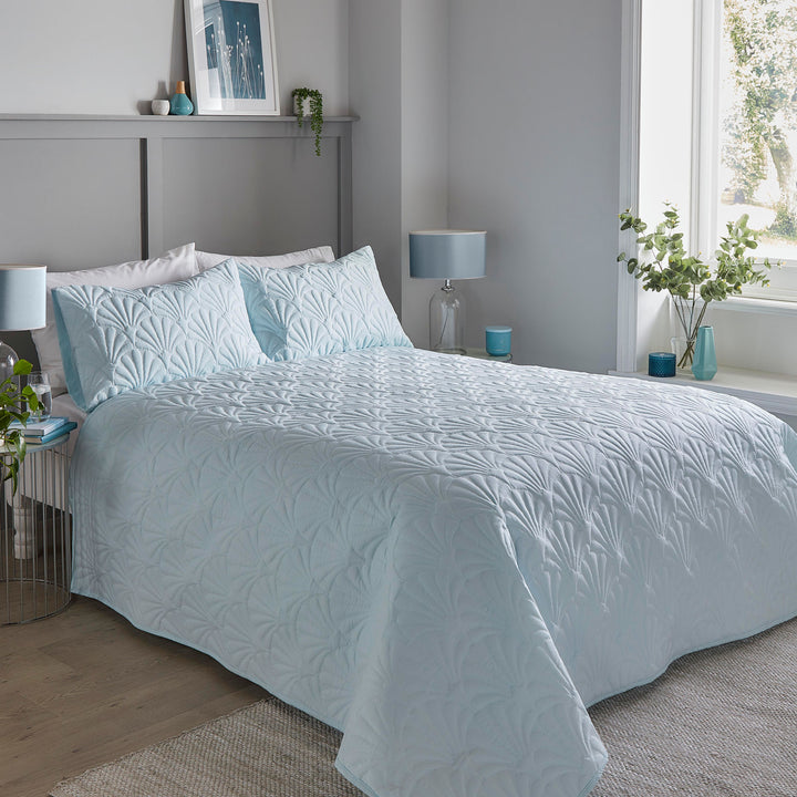 Cavali Bedspread by Serene in Duck Egg 200cm X 230cm - Bedspread - Serene