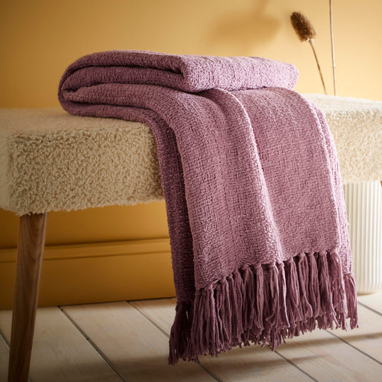 Chenille Throw in Heather 130 x 180cm