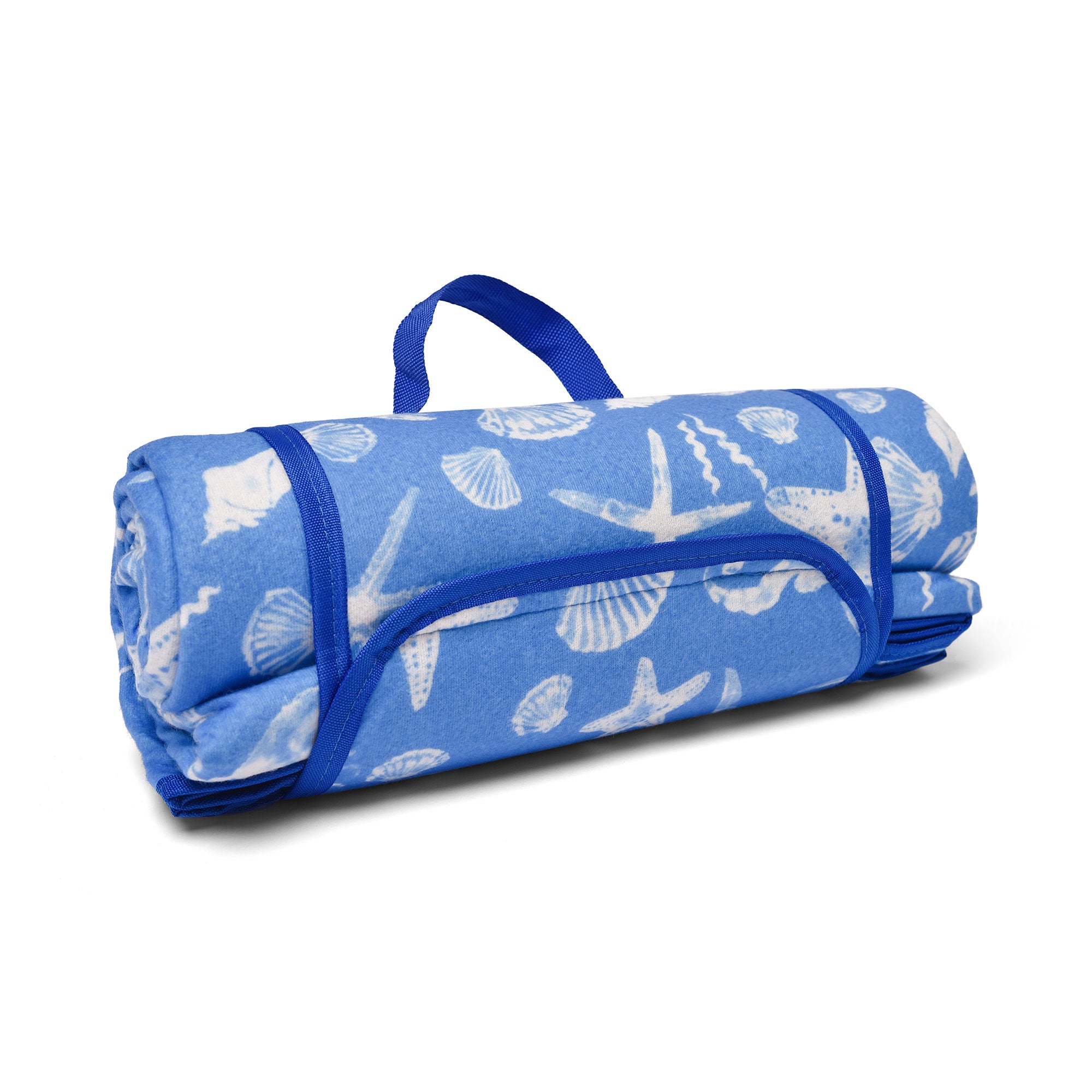 Coastal Bay Picnic Blanket by Fusion in Blue 135 x 150cm - Picnic Blanket - Fusion