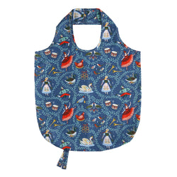 Ulster Weavers 12 Days of Christmas Foldable Tote Bag Medium in Green - Roll-Up Bag - Ulster Weavers