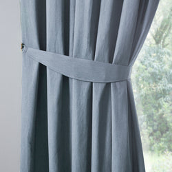 Dijon Pair Of Curtain Tiebacks by Fusion in Light Blue 26" x 4" - Pair Of Curtain Tiebacks - Fusion