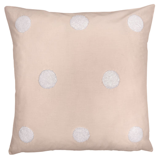 Dot Garden Cushion in Pink with White Dots 43 x 43cm