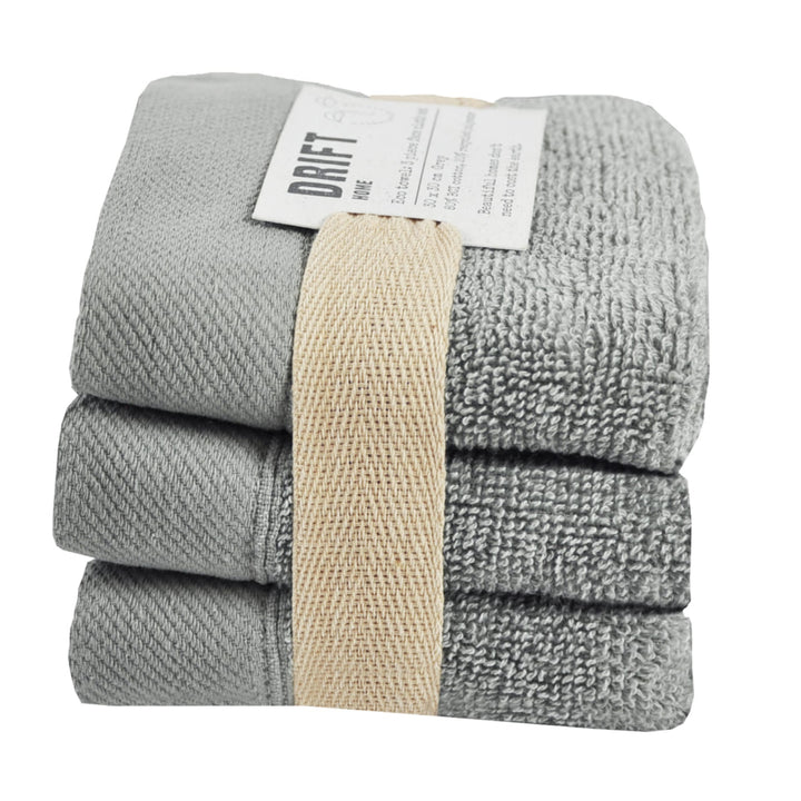 Abode Eco Face Cloth (3 pack) by Drift Home in Grey 30 x 30cm - Face Cloth (3 pack) - Drift Home