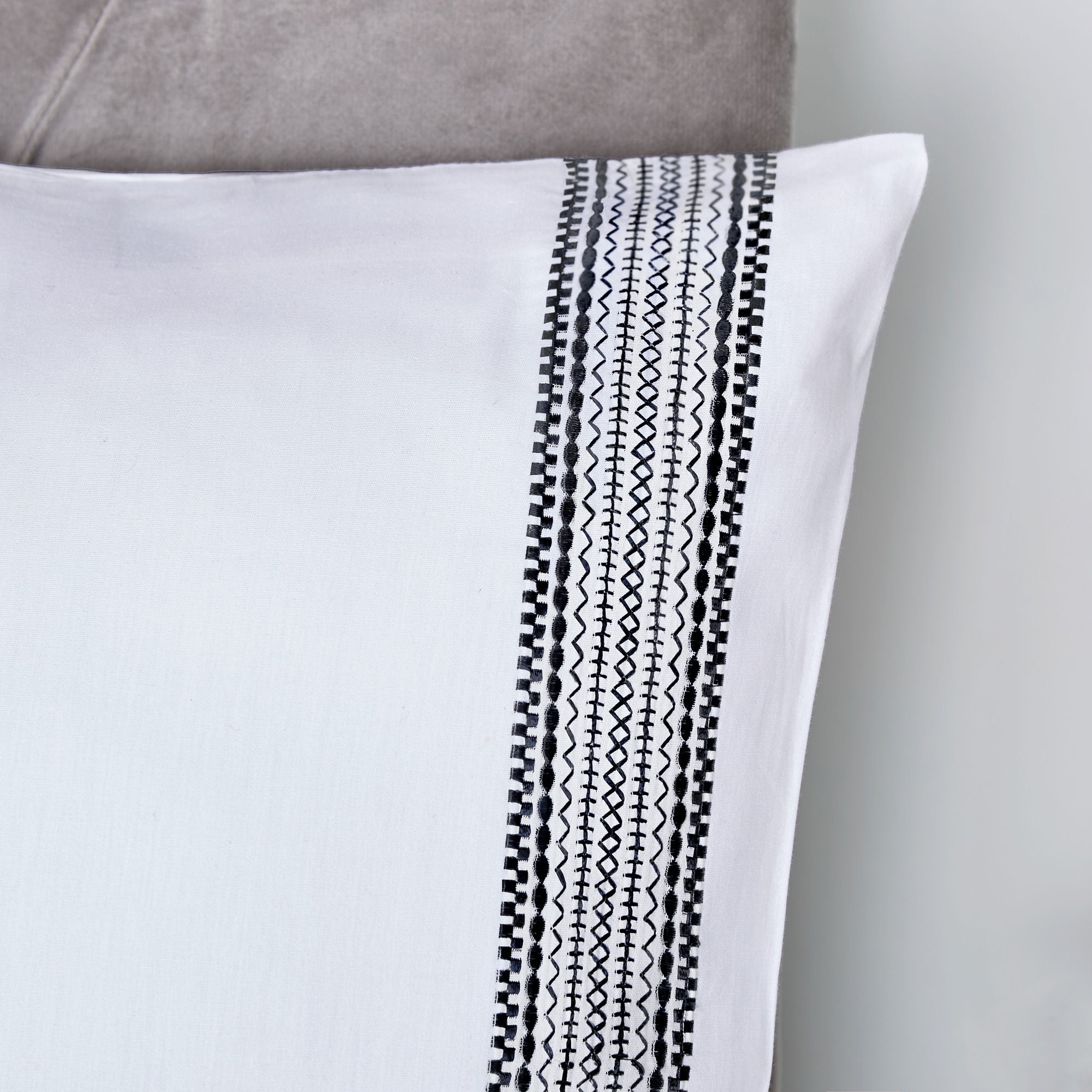 Embroidered Bands Duvet Cover Set by Appletree Boutique in Black - Duvet Cover Set - Appletree Boutique