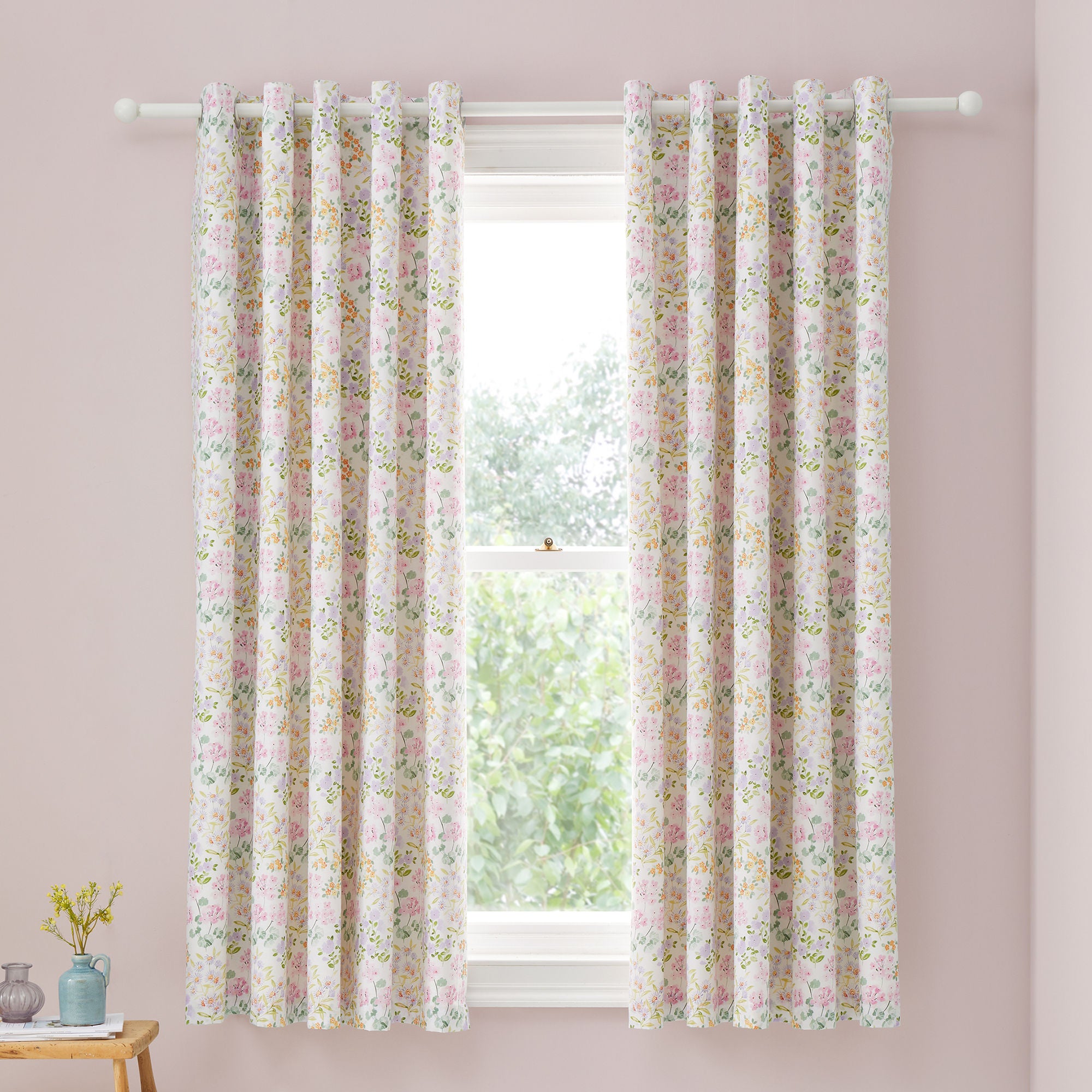 Edith Pair of Eyelet Curtains by Dreams & Drapes Design in Lilac - Pair of Eyelet Curtains - Dreams & Drapes Design