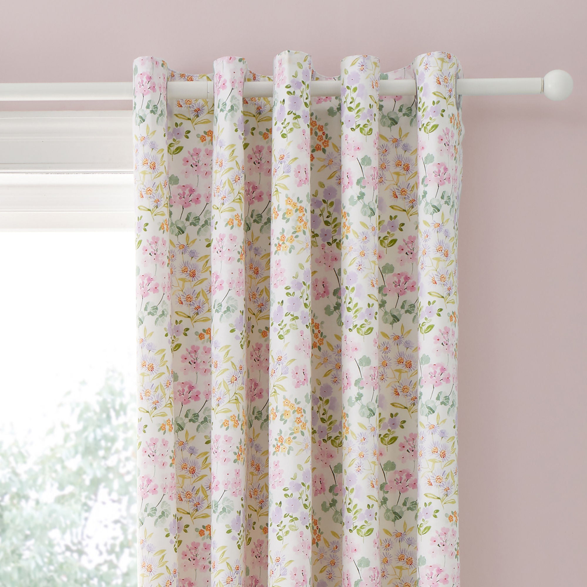 Edith Pair of Eyelet Curtains by Dreams & Drapes Design in Lilac - Pair of Eyelet Curtains - Dreams & Drapes Design