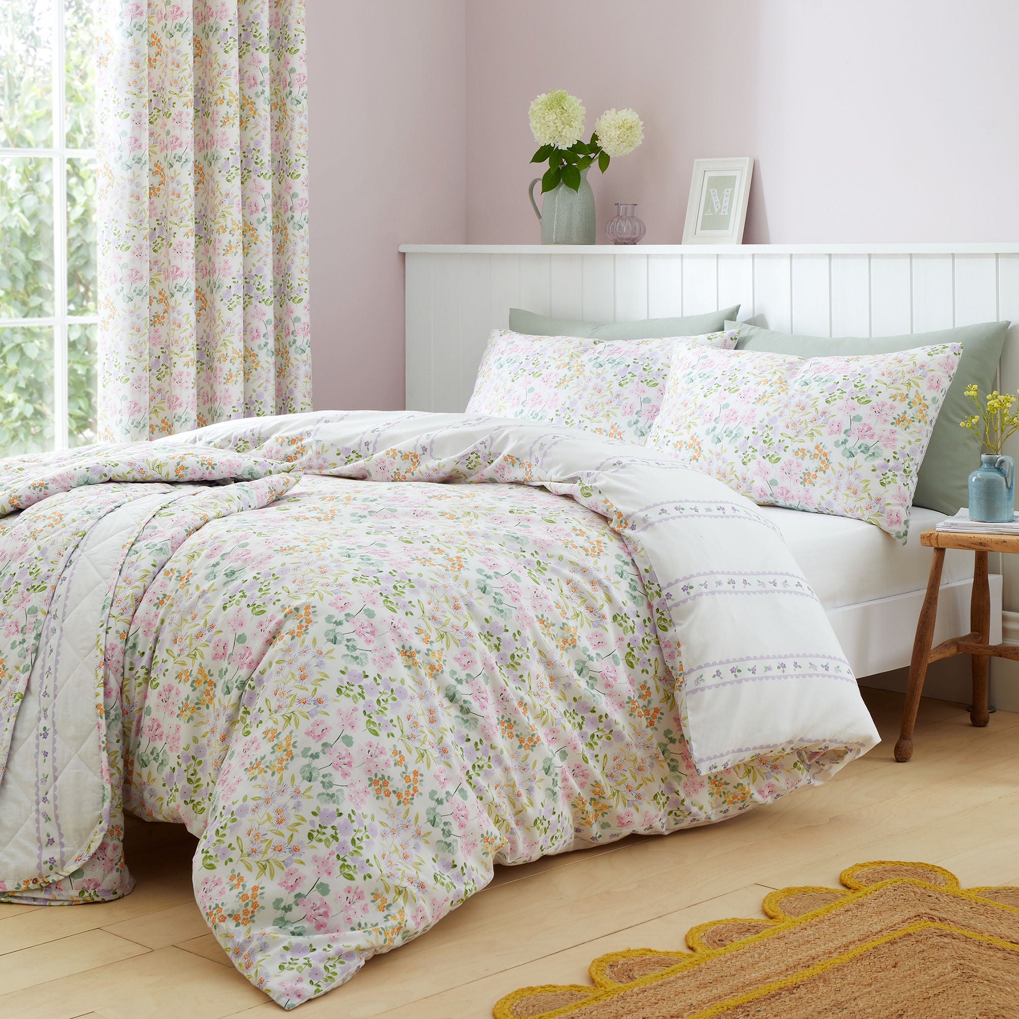 Edith Duvet Cover Set by Dreams & Drapes Design in Lilac - Duvet Cover Set - Dreams & Drapes Design
