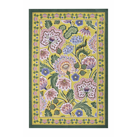 Emmeline Cotton Tea Towel in Green