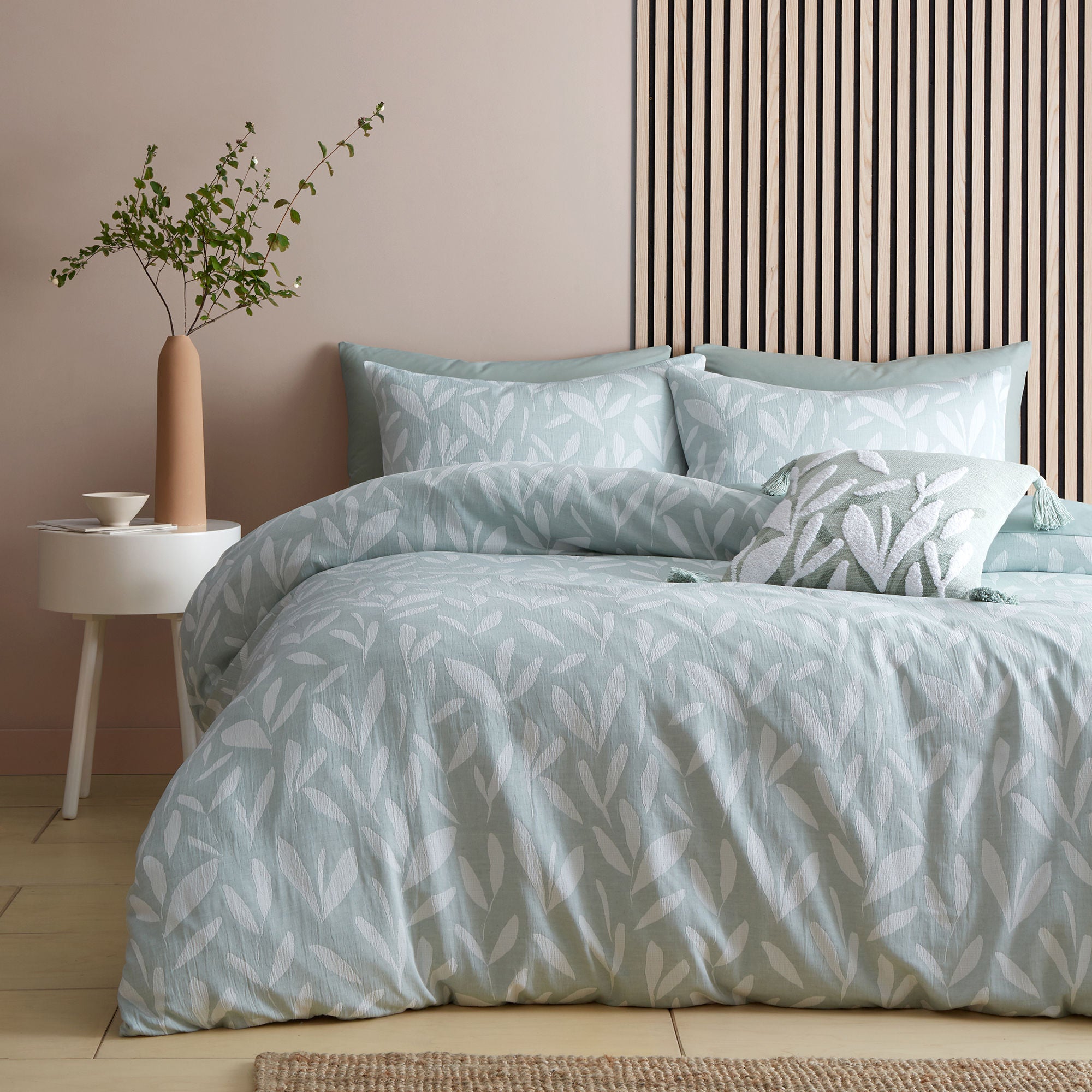 Emile Duvet Cover Set by Appletree Loft in Green - Duvet Cover Set - Appletree Loft