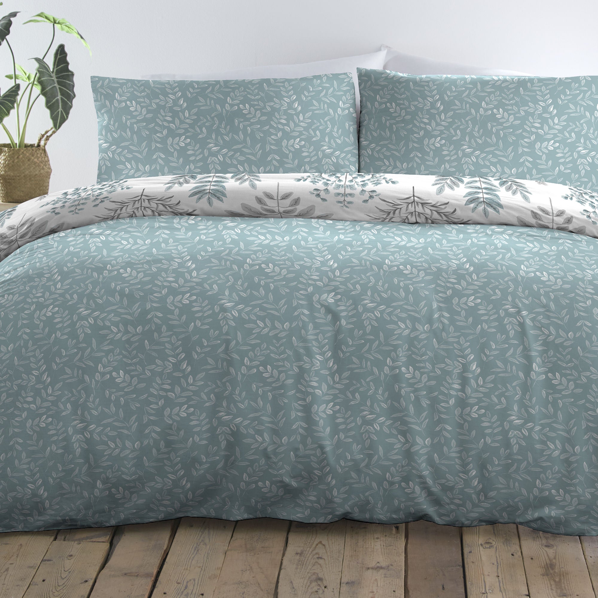 Emily Duvet Cover Set by Dreams & Drapes in Duck Egg - Duvet Cover Set - Dreams & Drapes