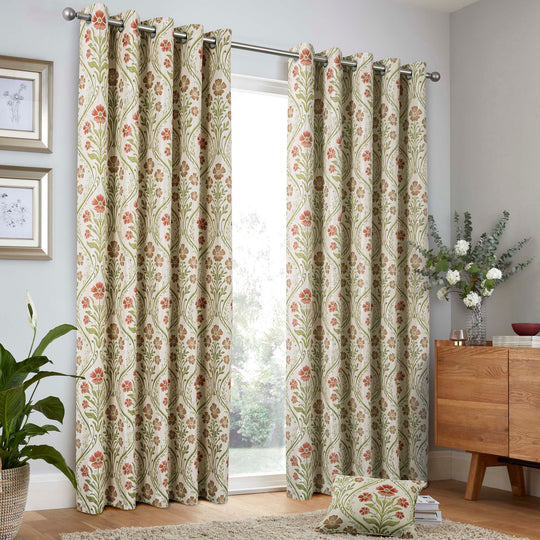 Estelle Eyelet Curtains in Natural