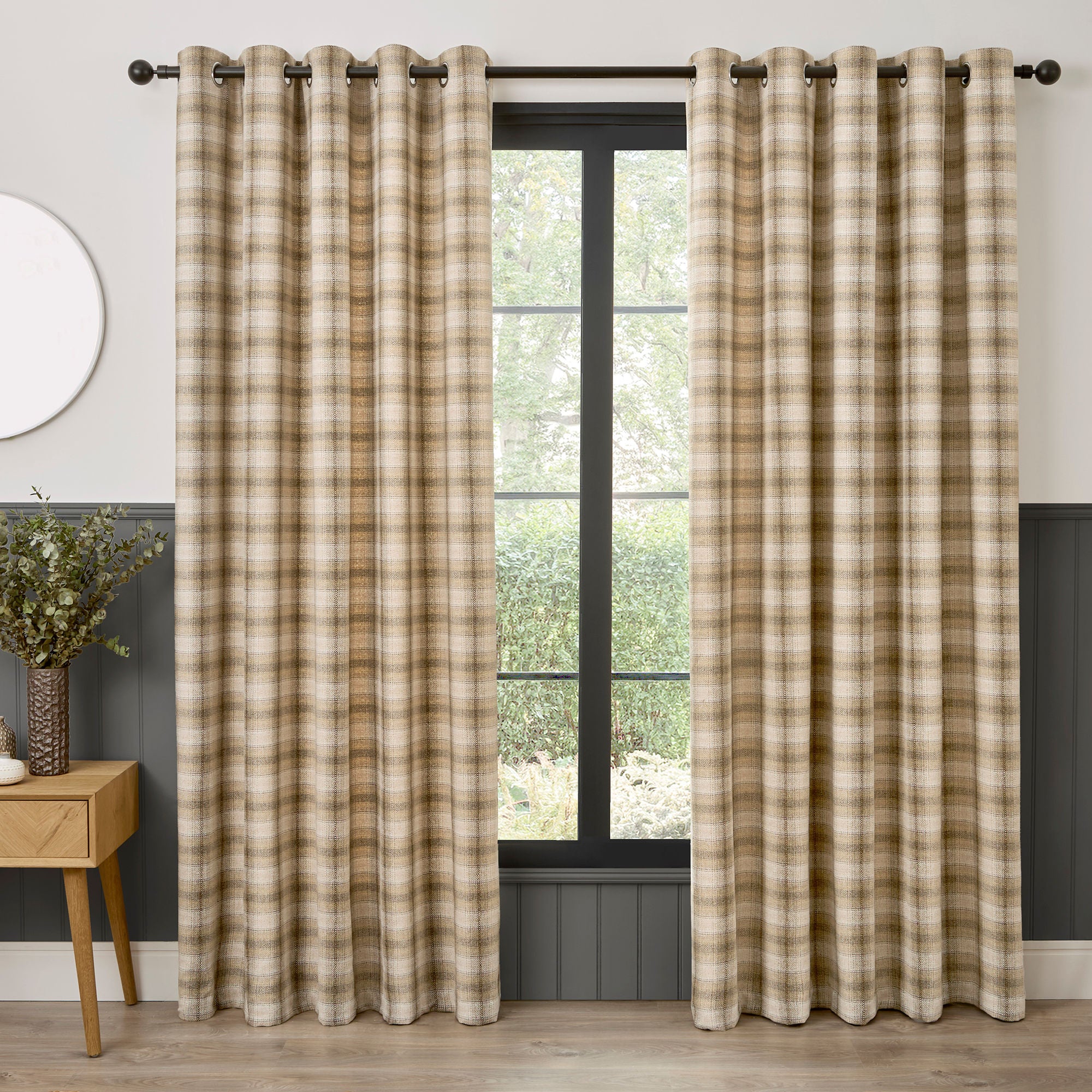 Everett Eyelet Curtains in Natural - Pair of Eyelet Curtains - Curtina