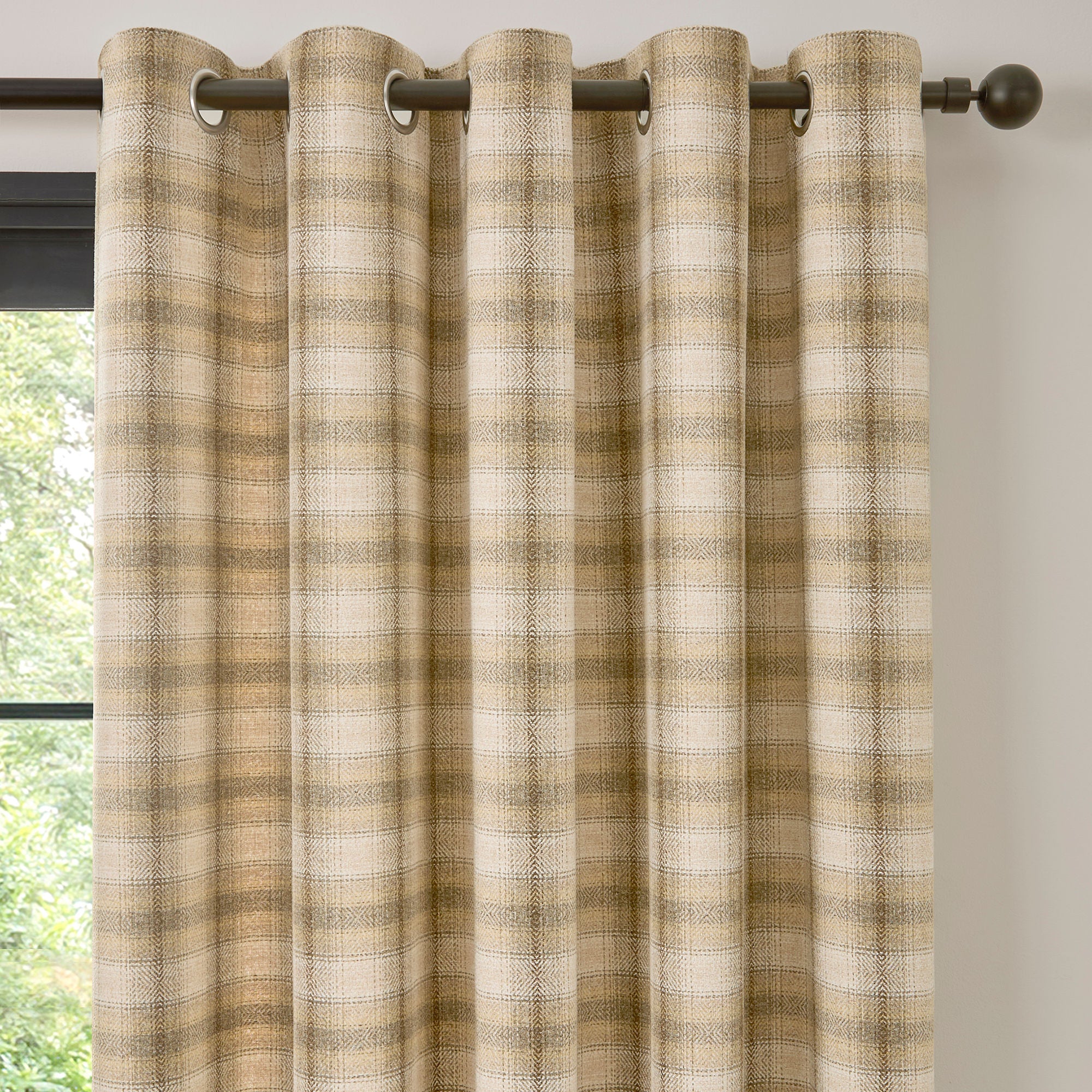 Everett Eyelet Curtains in Natural - Pair of Eyelet Curtains - Curtina