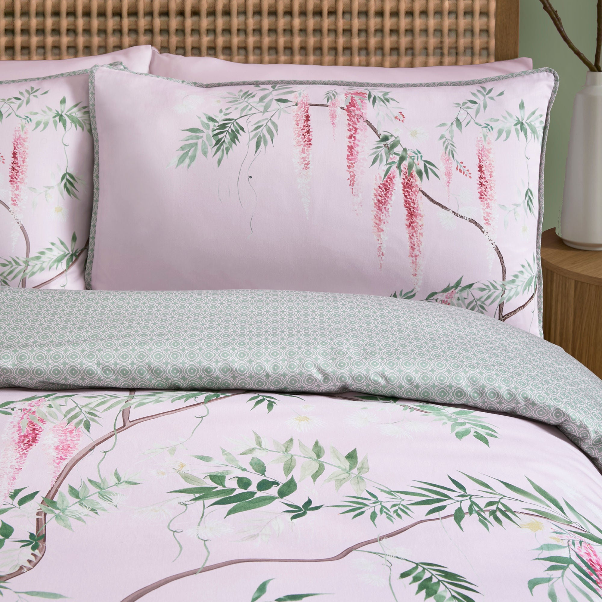 Enya Duvet Cover Set by Soiree in Pink - Duvet Cover Set - Soiree