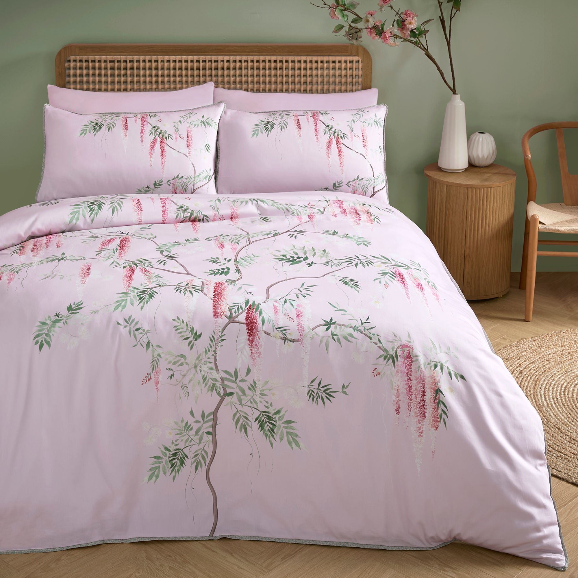 Enya Duvet Cover Set by Soiree in Pink - Duvet Cover Set - Soiree