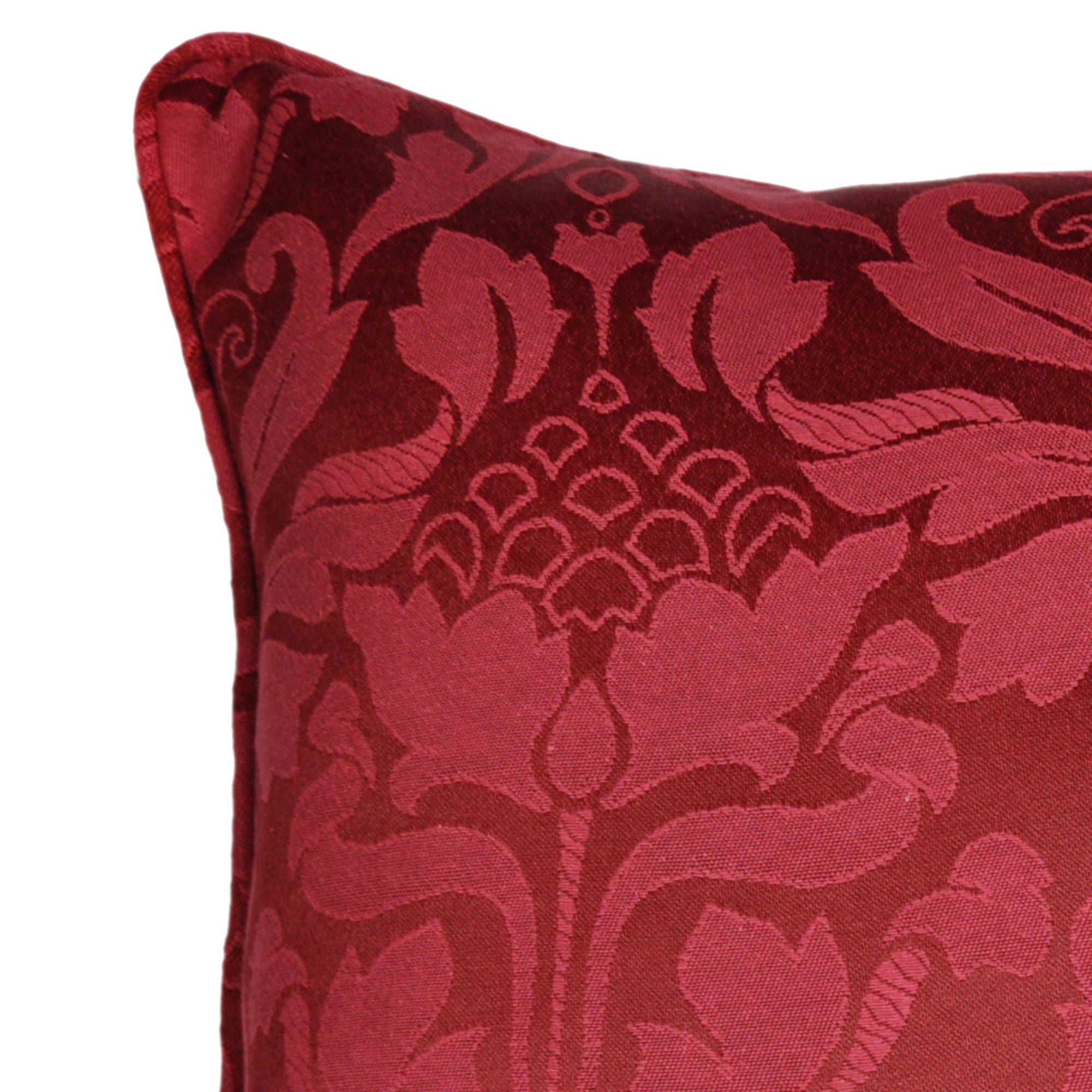Eastbourne Cushion by Dreams & Drapes Woven in Burgundy 43 x 43cm - Cushion - Dreams & Drapes Woven