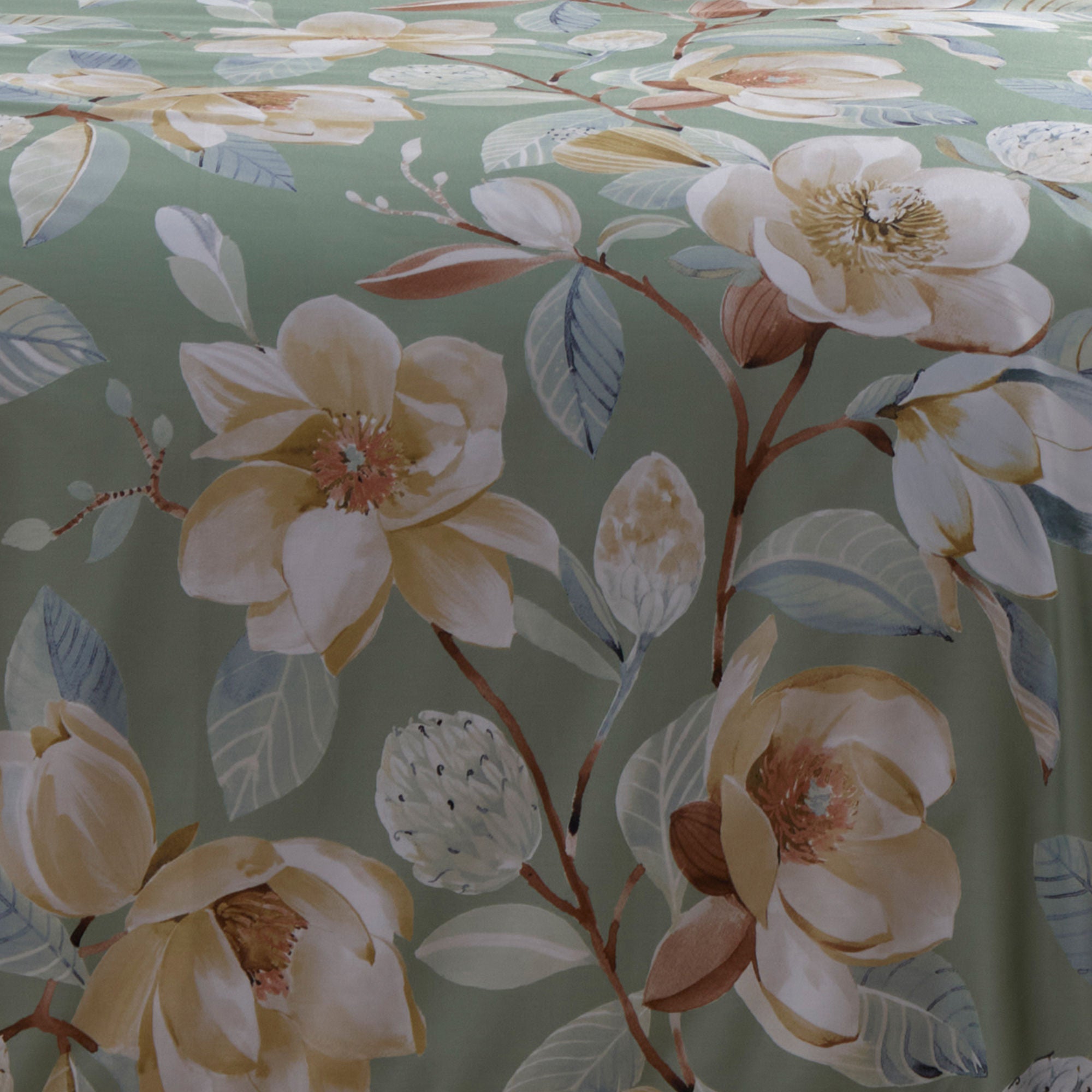 Eleanor Duvet Cover Set by Appletree Heritage in Green - Duvet Cover Set - Appletree Heritage