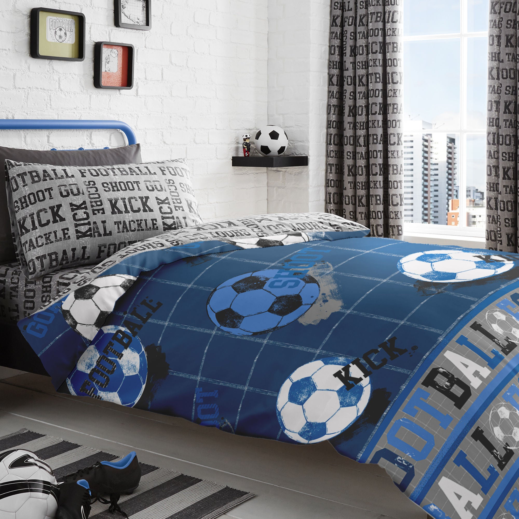 Rugby Ball American Football Print Pattern Duvet Cover Bedding Set
