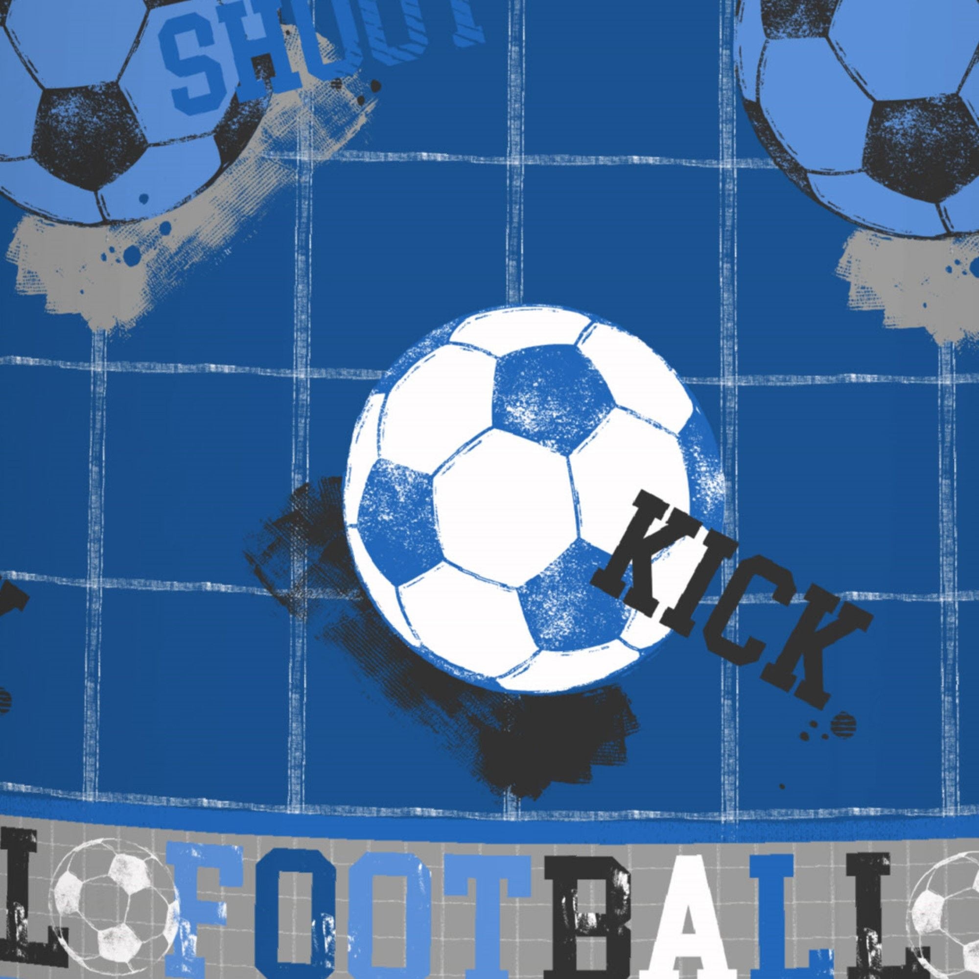 Football Duvet Cover Set by Bedlam in Blue - Duvet Cover Set - Bedlam