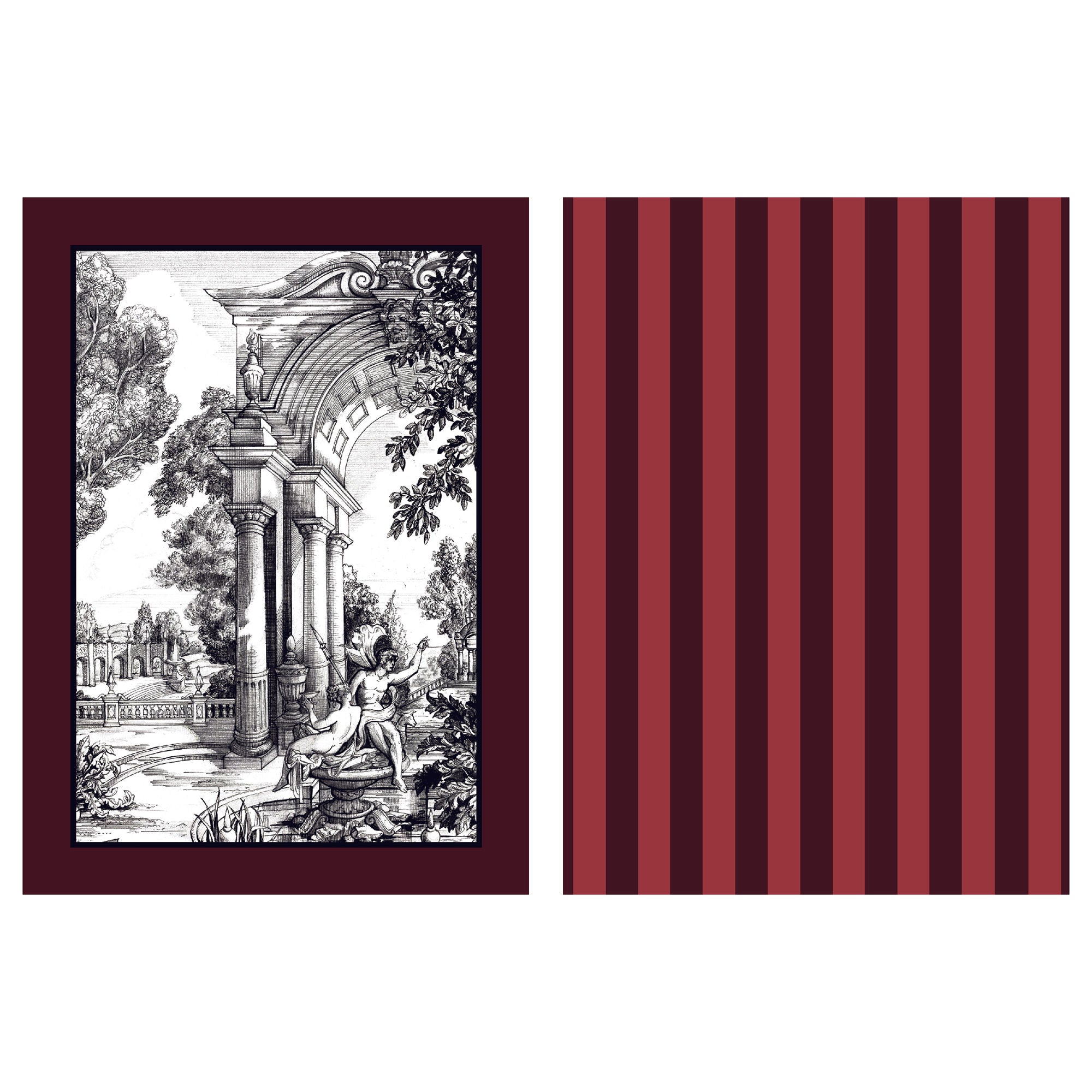 Festivo Cotton Tea Towel 2 Pack in Red