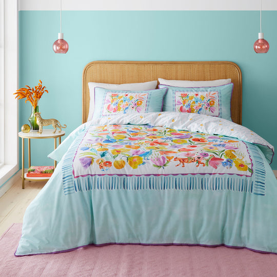 Festival Duvet Cover Set in Duck Egg