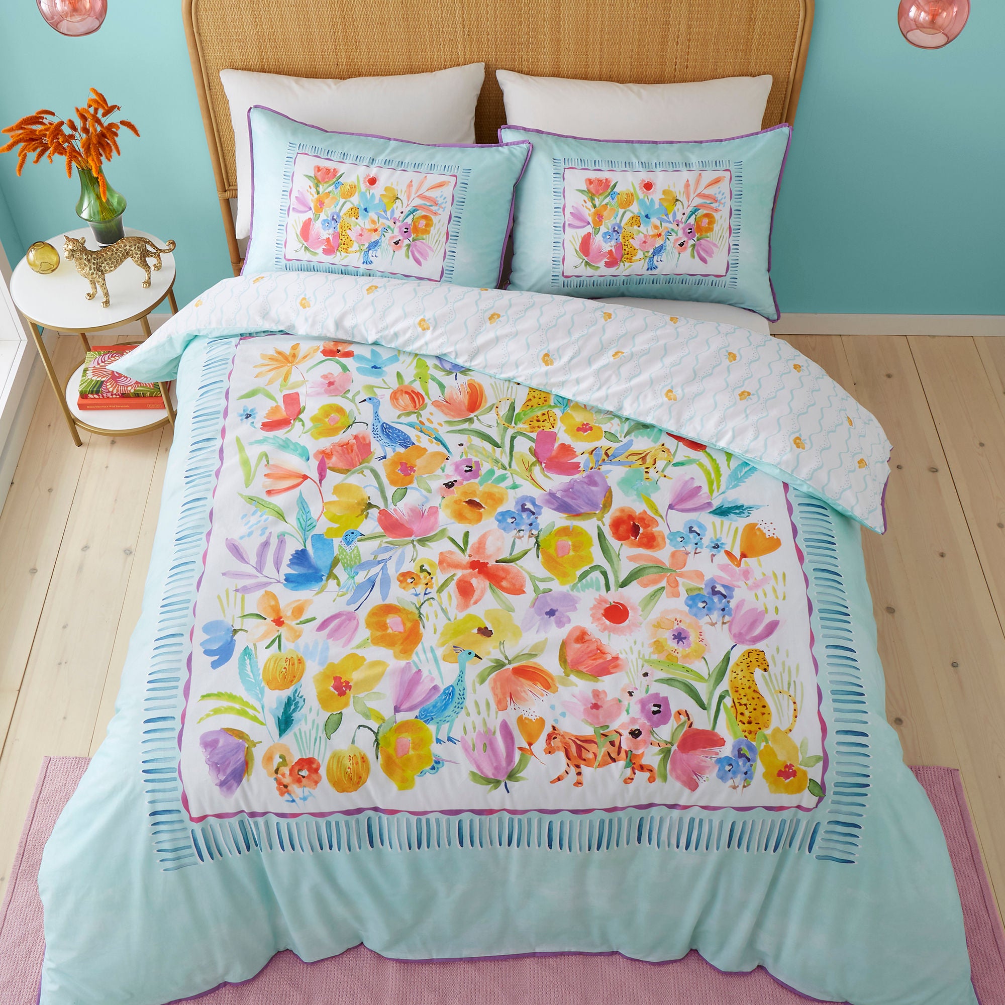 Festival Duvet Cover Set by Appletree Style in Duck Egg - Duvet Cover Set - Appletree Style