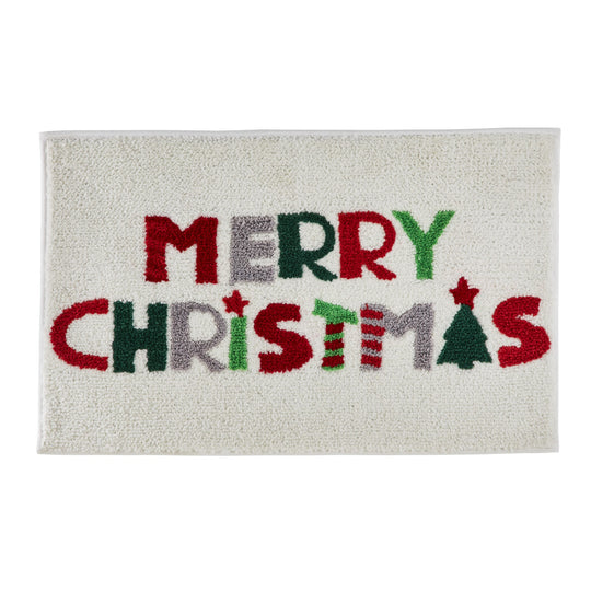 Merry Christmas Bath Mat in Multicolour 50 x 80cm
