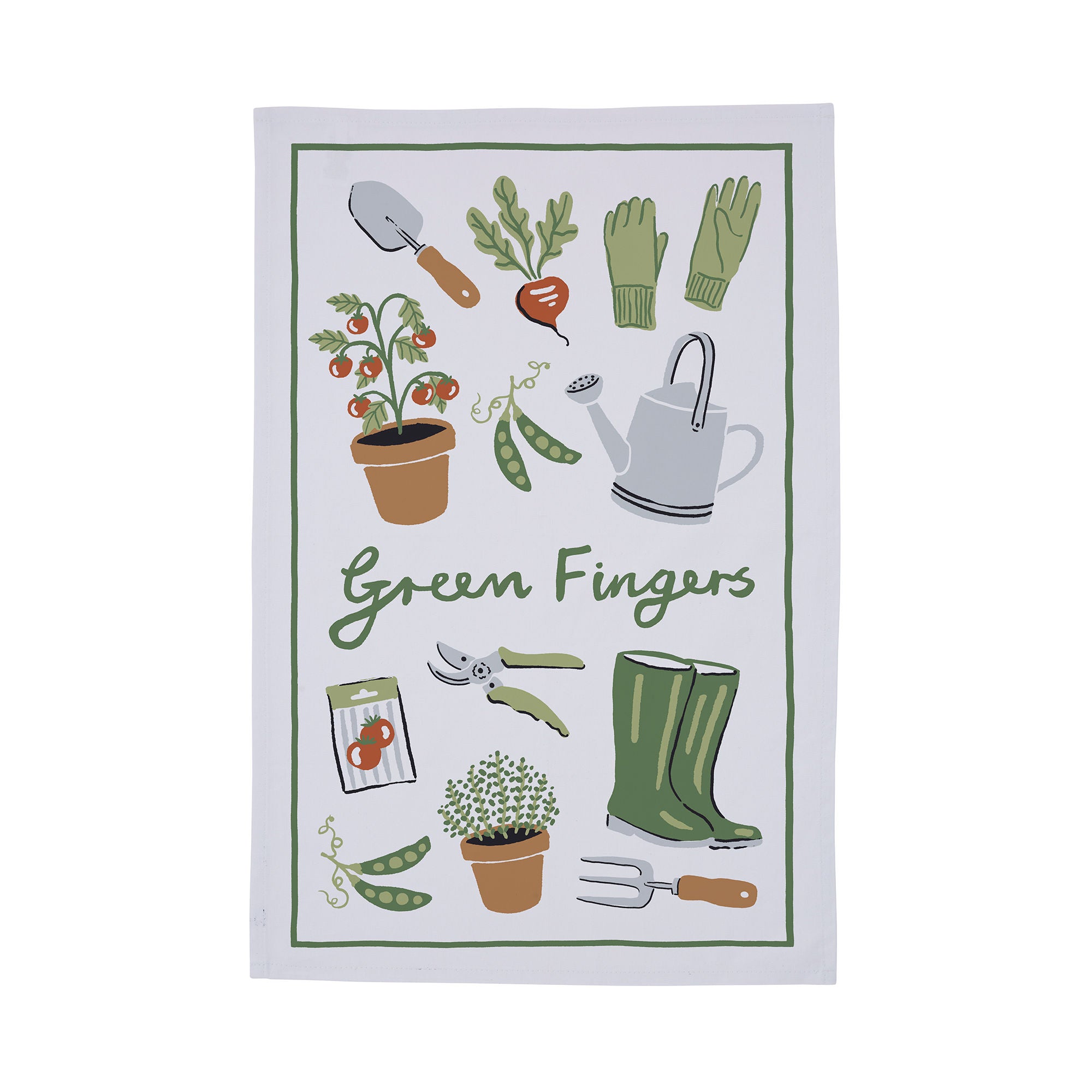 Ulster Weavers Green Fingers Tea Towel - Cotton One Size in Multi - Tea Towel - Ulster Weavers