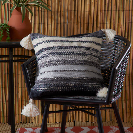 Grayson Outdoor Cushion in Black 43 x 43cm