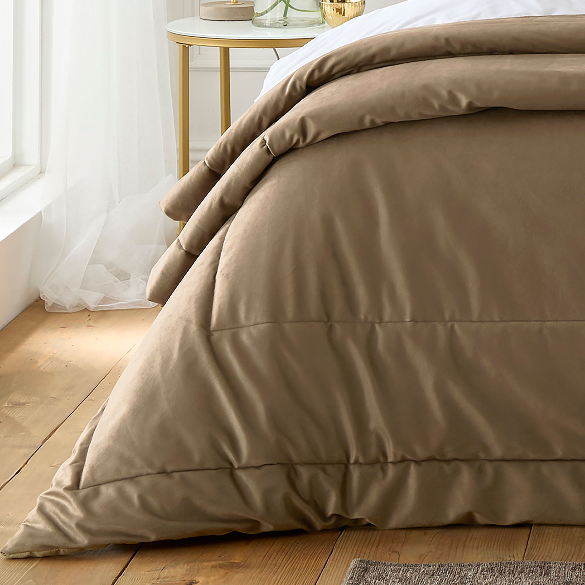 Harlan Bedspread in Taupe 235 x 235cm - Bedspread - Appletree