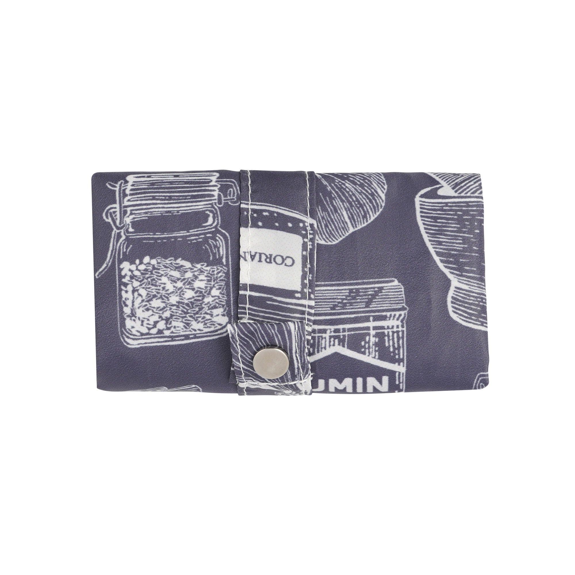 Ulster Weavers Herbs & Spices Foldable Tote Bag Medium in Grey - Roll-Up Bag - Ulster Weavers