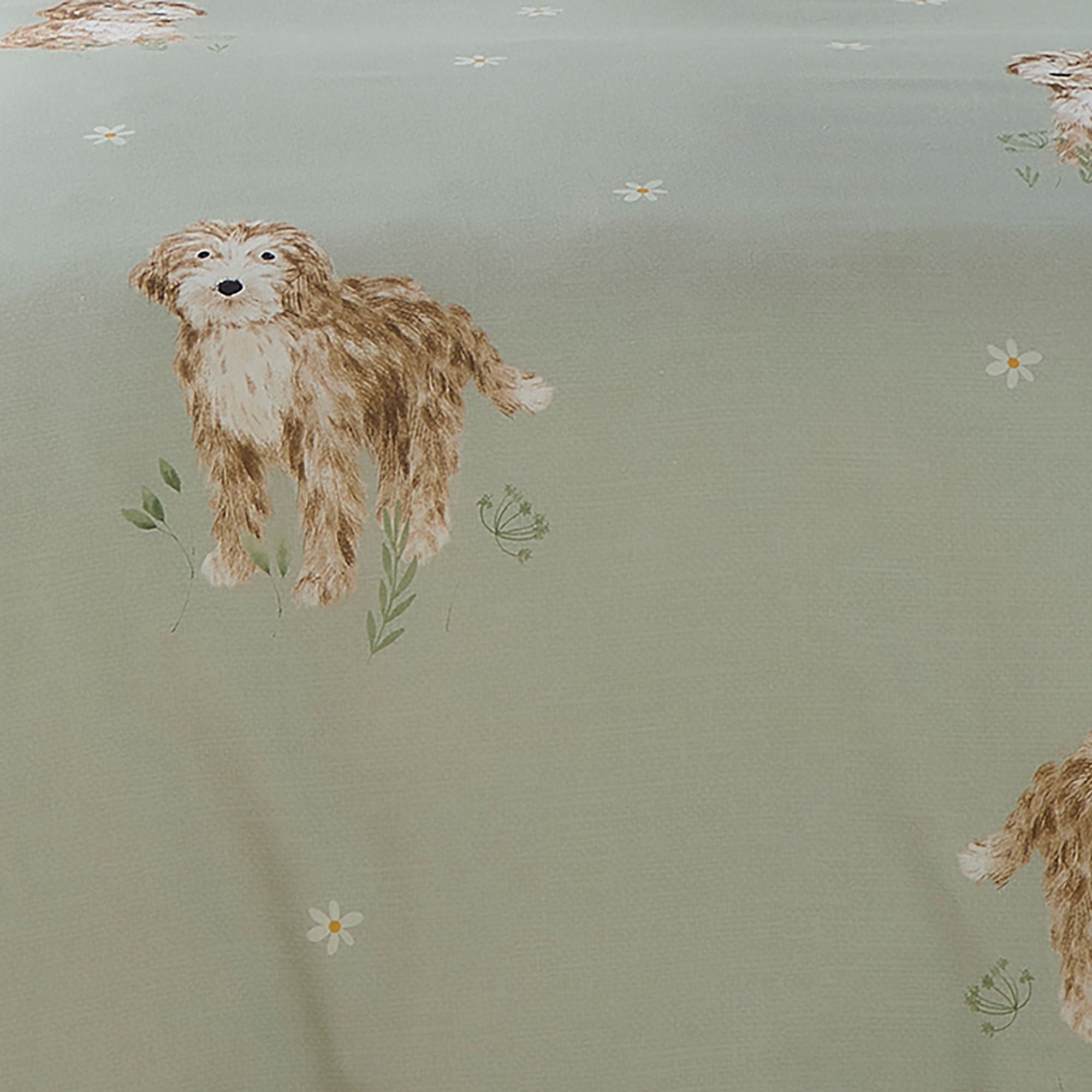 Hattie The Cockapoo Duvet Cover Set by Fusion in Green - Duvet Cover Set - Fusion