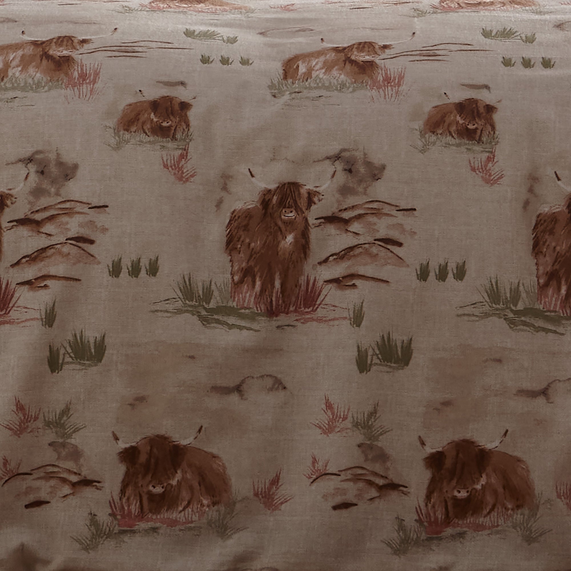 Hanson Highland Cow Duvet Cover Set by Dreams & Drapes Lodge in Terracotta - Duvet Cover Set - Dreams & Drapes Lodge