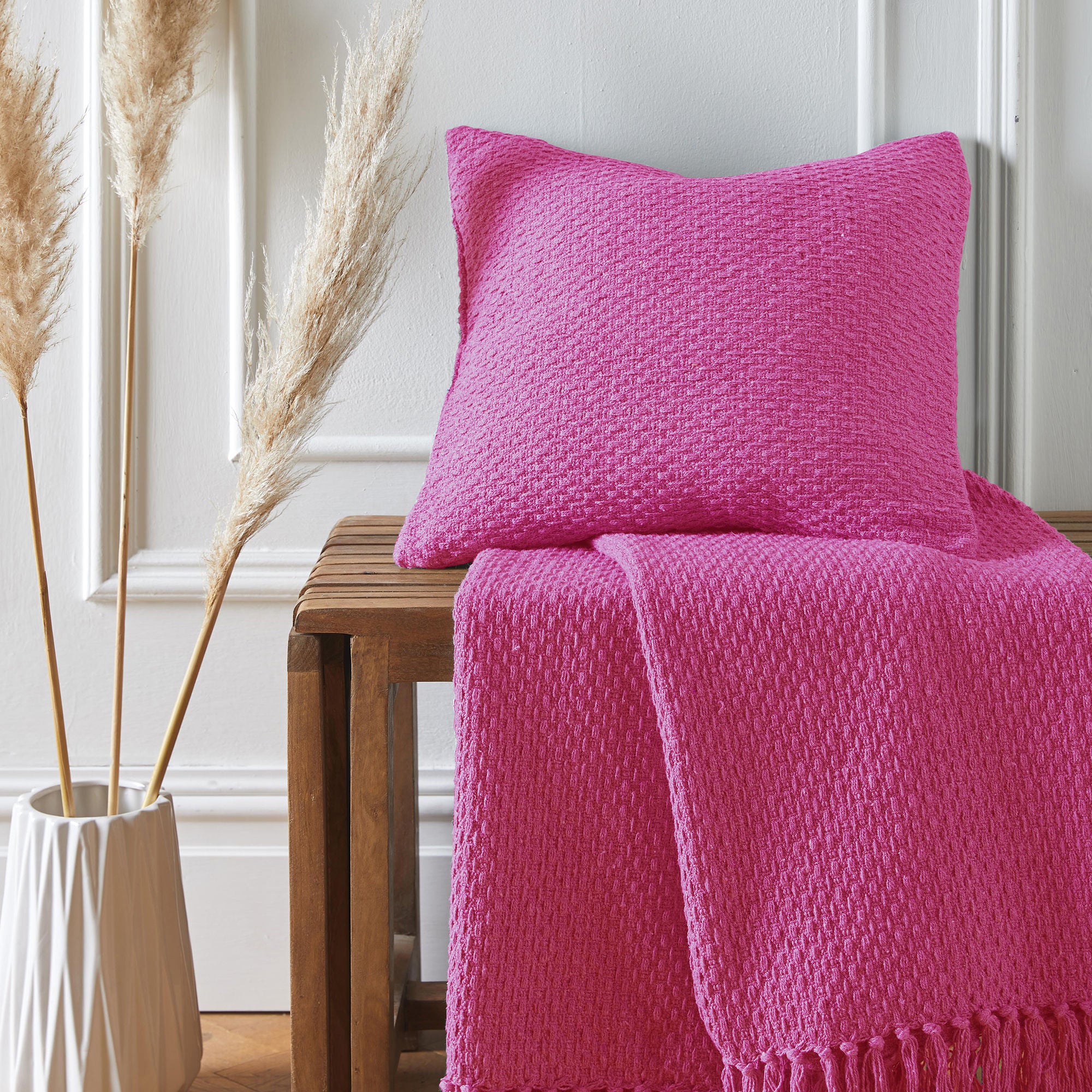 Hayden Cushion by Drift Home in Pink 43 x 43cm - Cushion - Drift Home