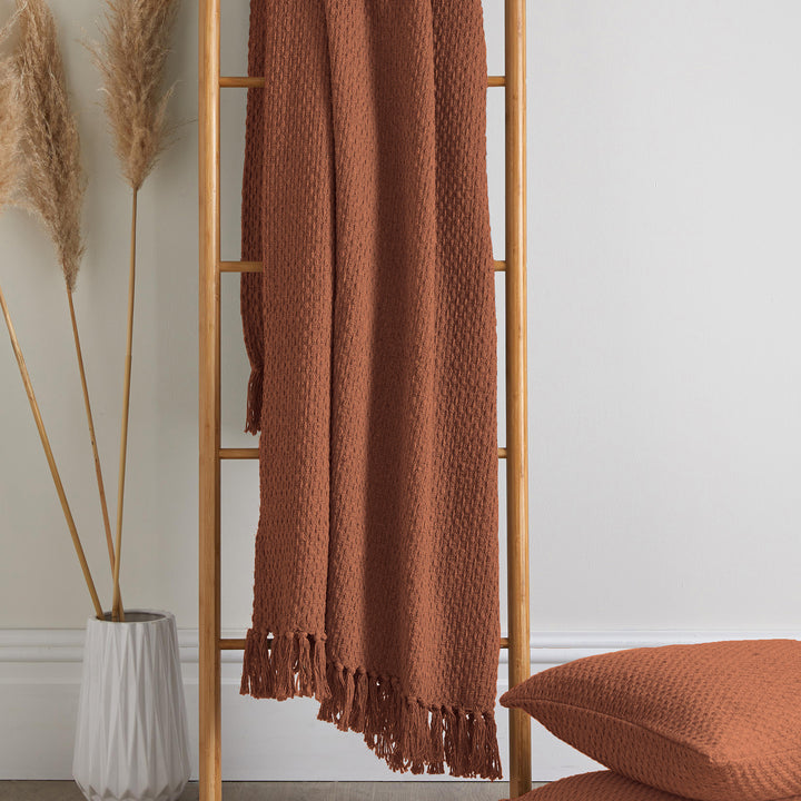 Hayden Bedspread by Drift Home in Terracotta 200cm x 200cm - Bedspread - Drift Home