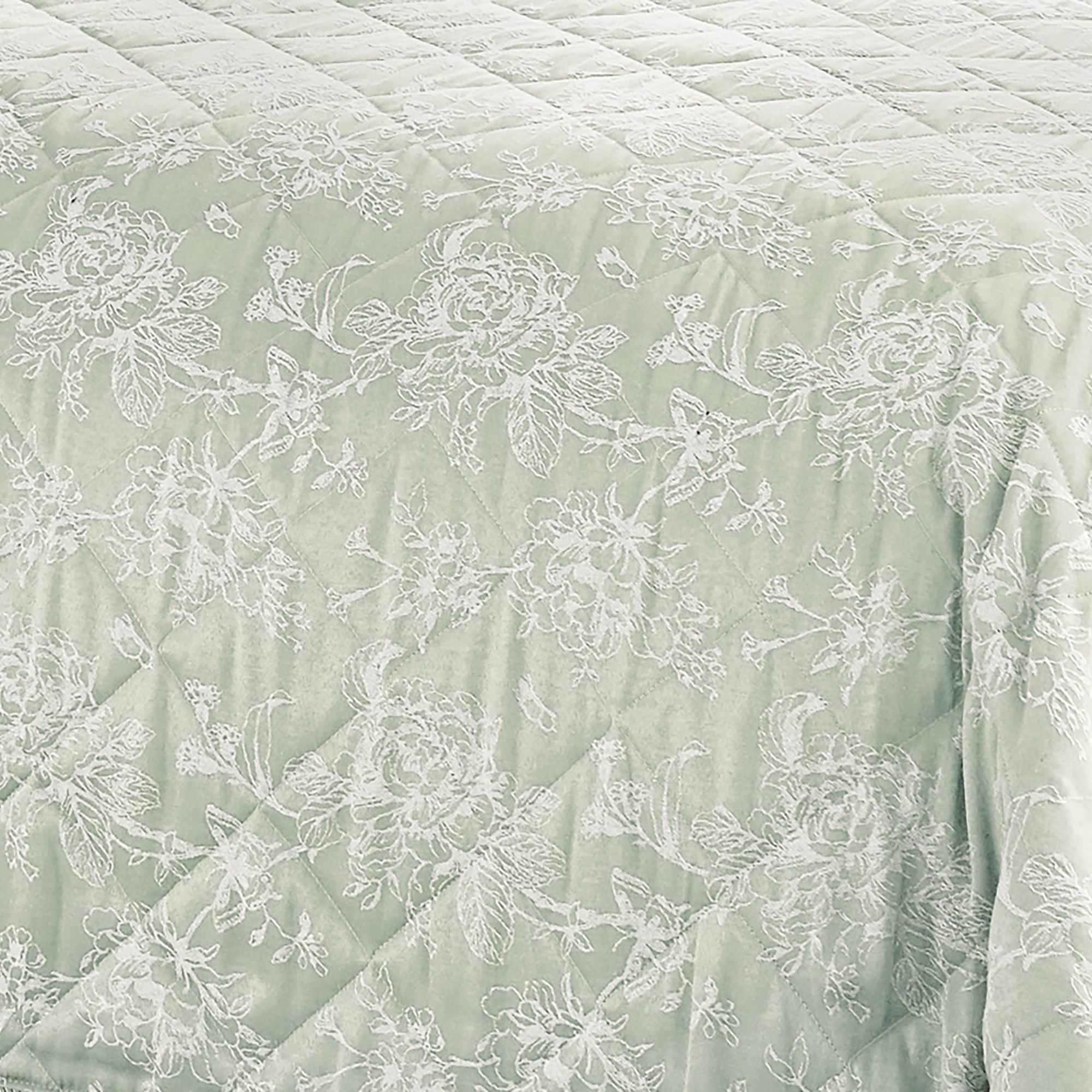 Jasmine Bedspread in Green 220cm x 240cm - Bedspread - Dreams & Drapes