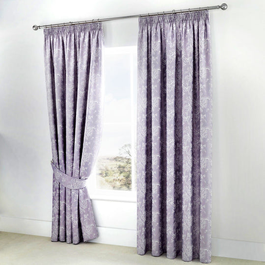 Jasmine Pencil Pleat Curtains in Lavender
