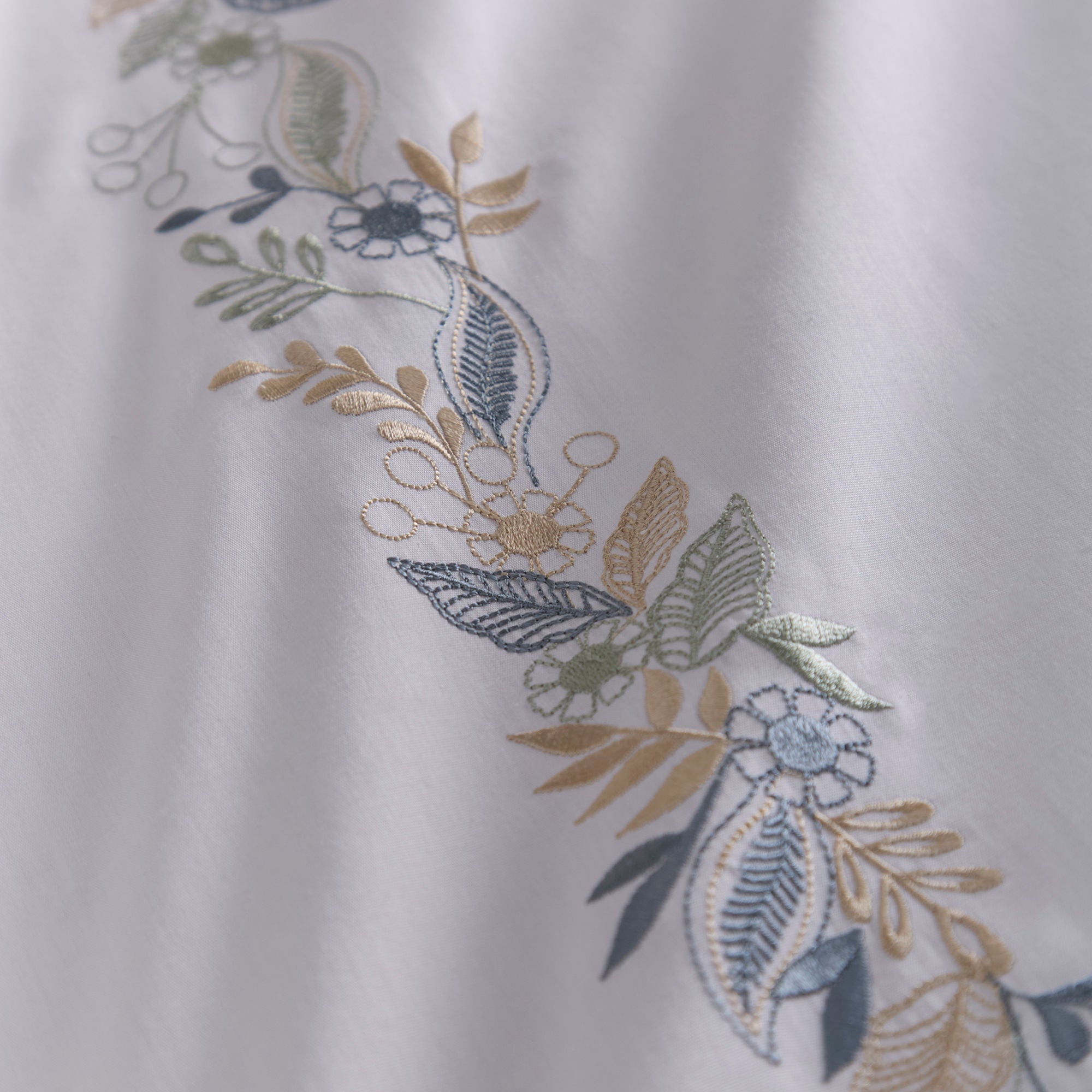 Julianna Embroidery Duvet Cover Set by Appletree Heritage in White - Duvet Cover Set - Appletree Heritage