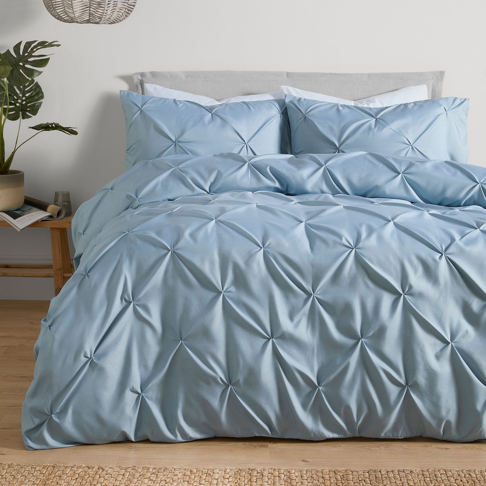 Lara Duvet Cover Set in Blue - Duvet Cover Set - Serene