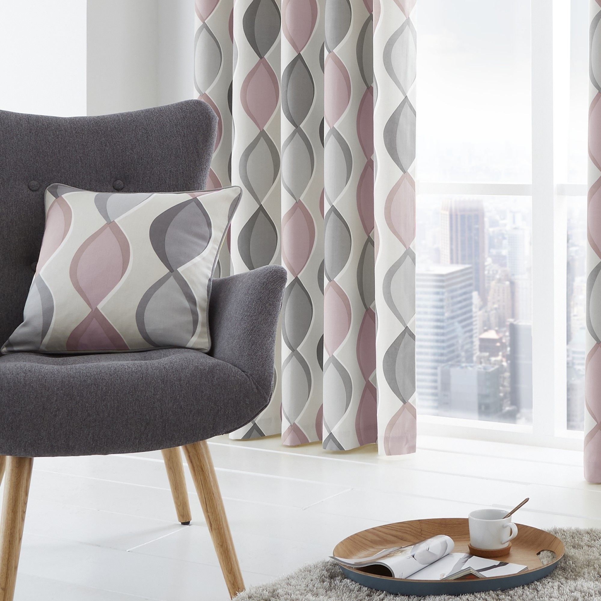 Lennox Cushion by Fusion in Blush 43 x 43cm - Cushion - Fusion