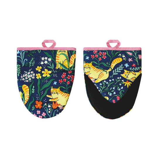 Marmalade Meadow Microwave Mitts Pair in Navy