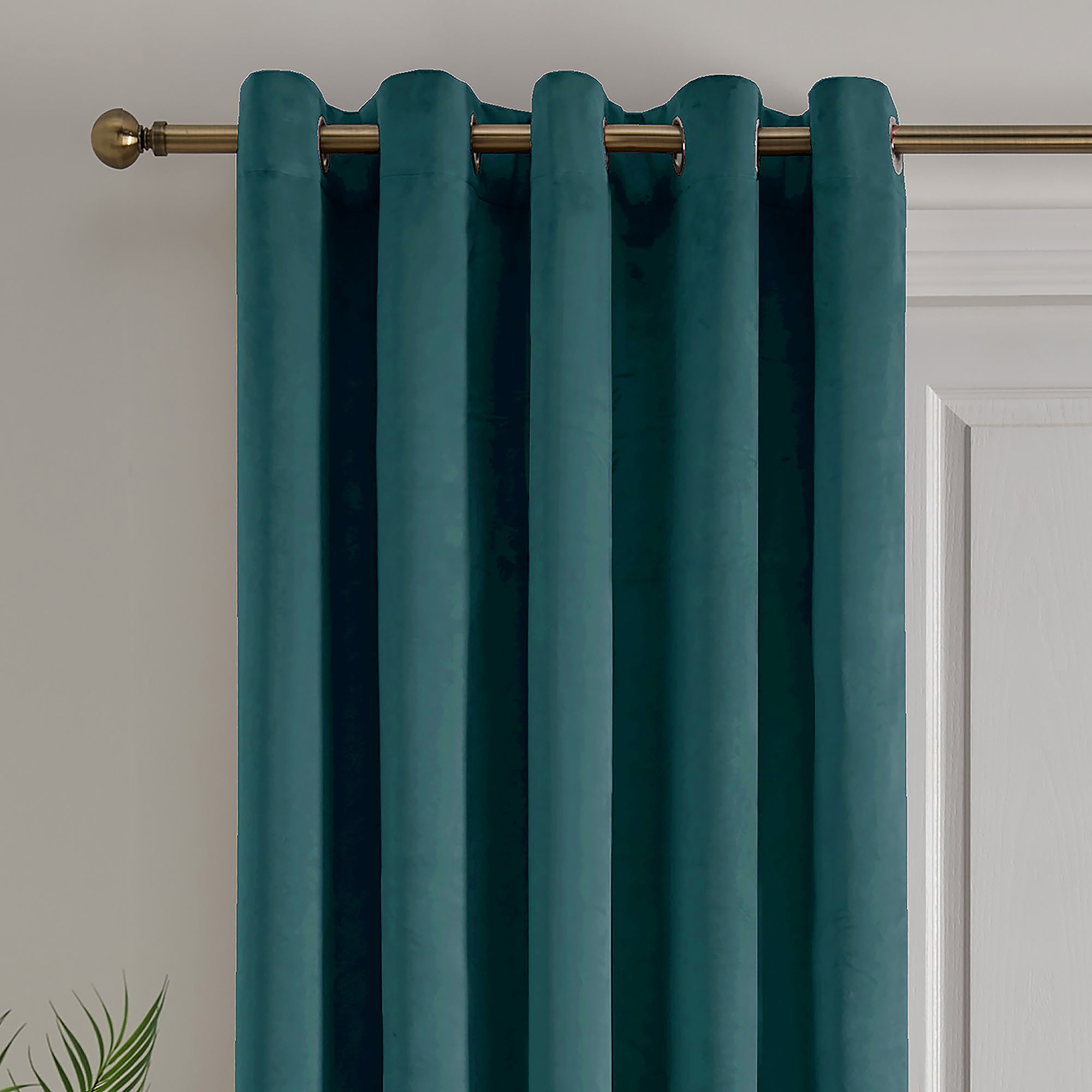 Montrose Eyelet Single Panel Door Curtain in Teal