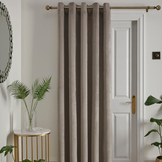 Montrose Eyelet Single Panel Door Curtain in Linen
