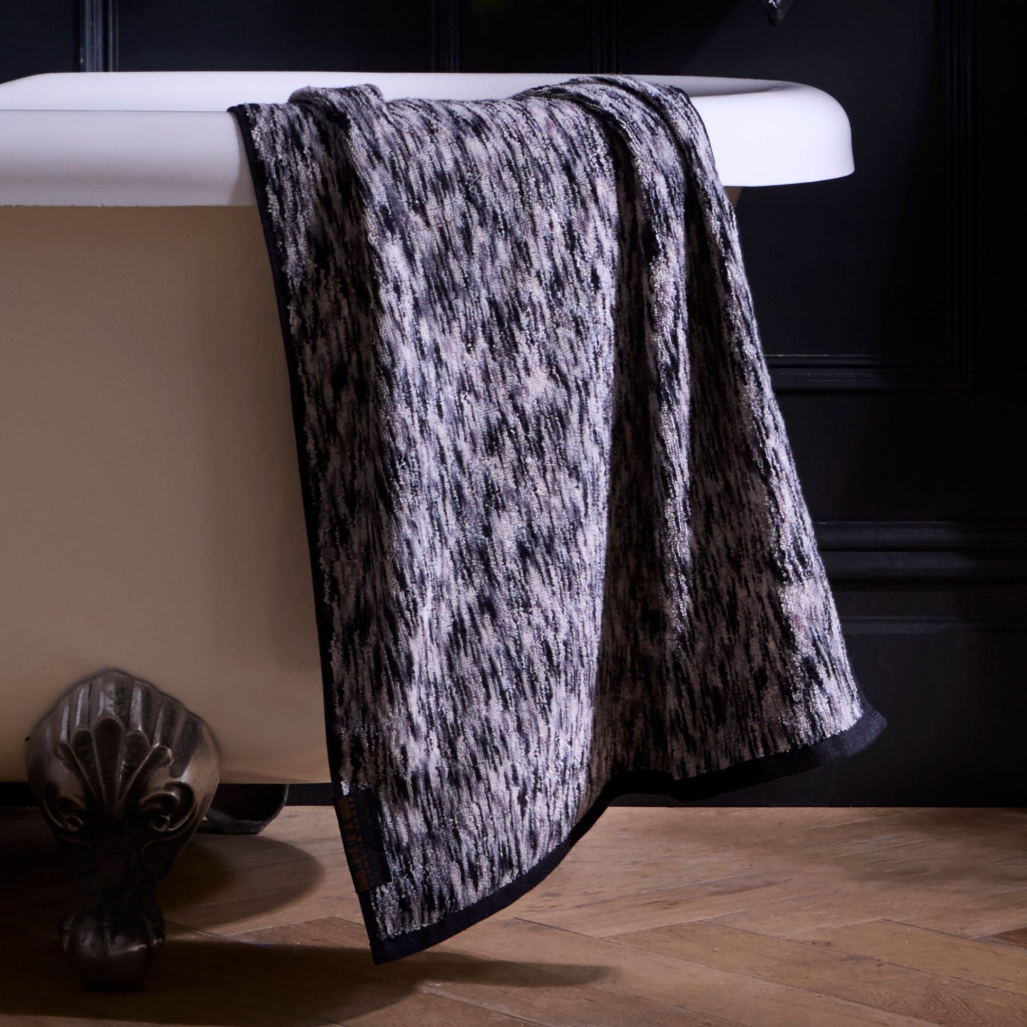 Orion Towels in Black - Towels - Laurence Llewelyn-Bowen