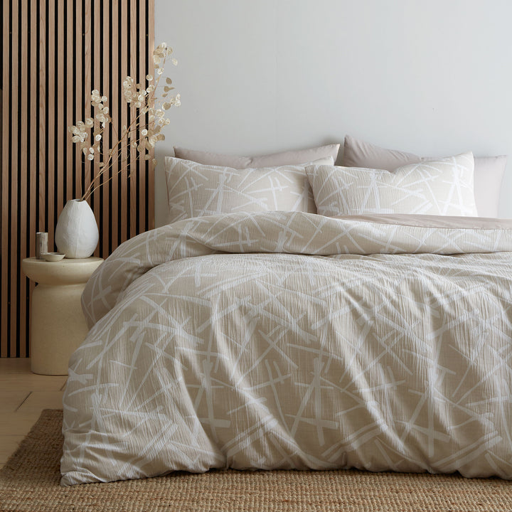 Otto Duvet Cover Set by Appletree Loft in Natural - Duvet Cover Set - Appletree Loft