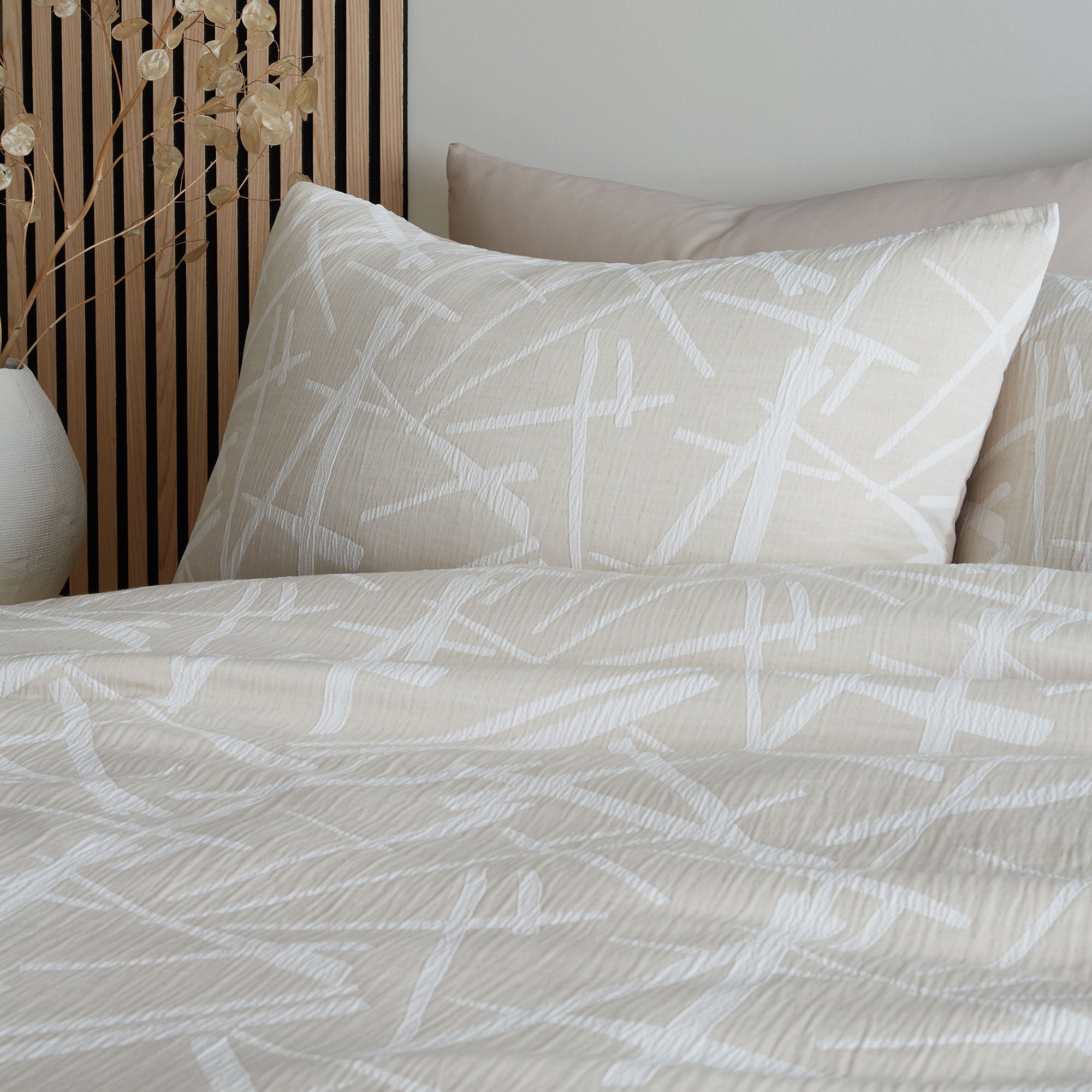 Otto Duvet Cover Set by Appletree Loft in Natural - Duvet Cover Set - Appletree Loft